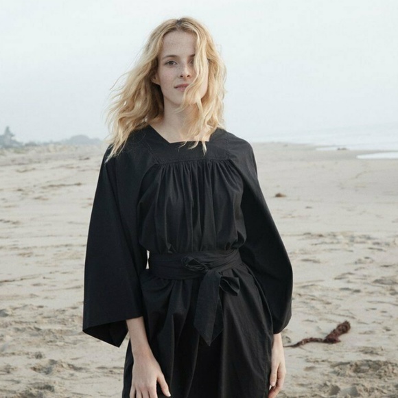 black kaftan maxi dress